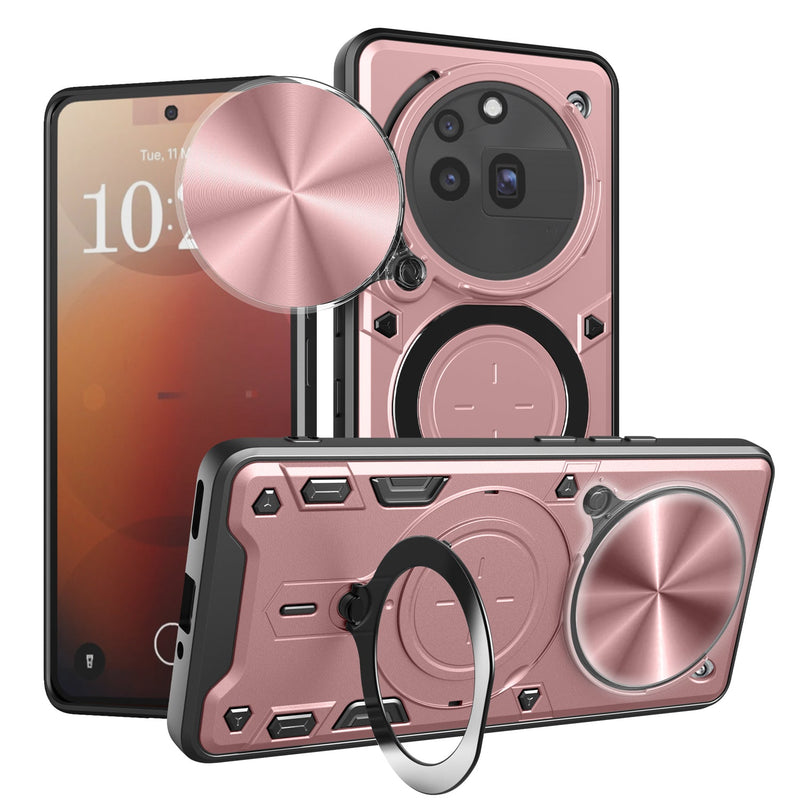 Nothing Phone (3a) Pro Ring Kickstand Case w/ Camera Cover [Rose Gold]