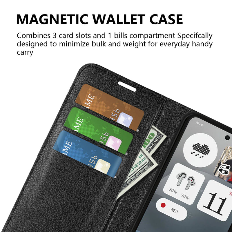 Nothing Phone (3a) PU Wallet Case [Green]