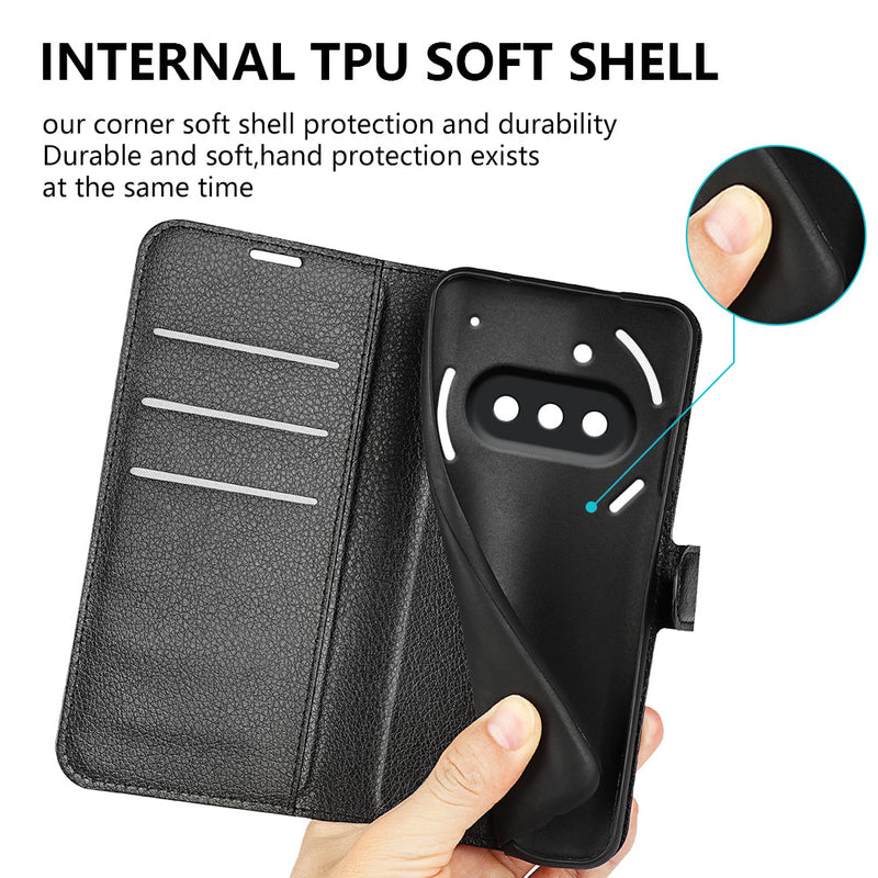 Nothing Phone (3a) PU Wallet Case [Red]