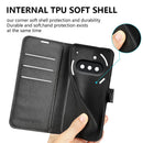 Nothing Phone (3a) PU Wallet Case [Black] 8