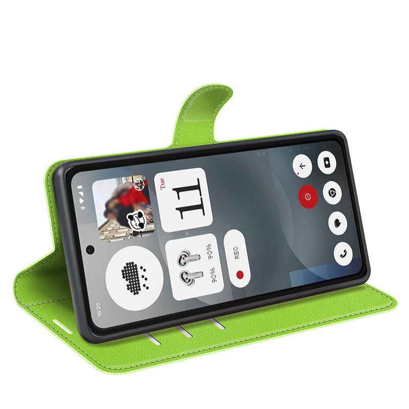 Nothing Phone (3a) PU Wallet Case [Green]
