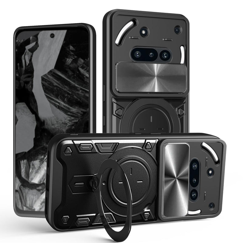 Nothing Phone (3a) Ring Kickstand Case w/ Camera Cover [Black]