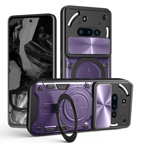 Nothing Phone (3a) Ring Kickstand Case w/ Camera Cover [Purple]