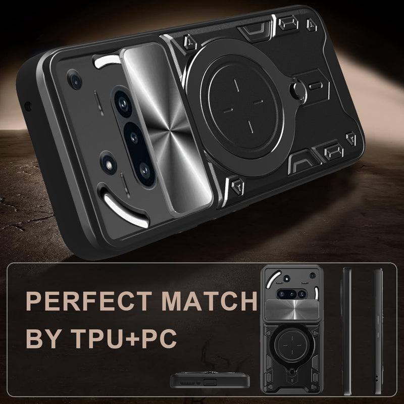 Nothing Phone (3a) Ring Kickstand Case w/ Camera Cover [Purple]