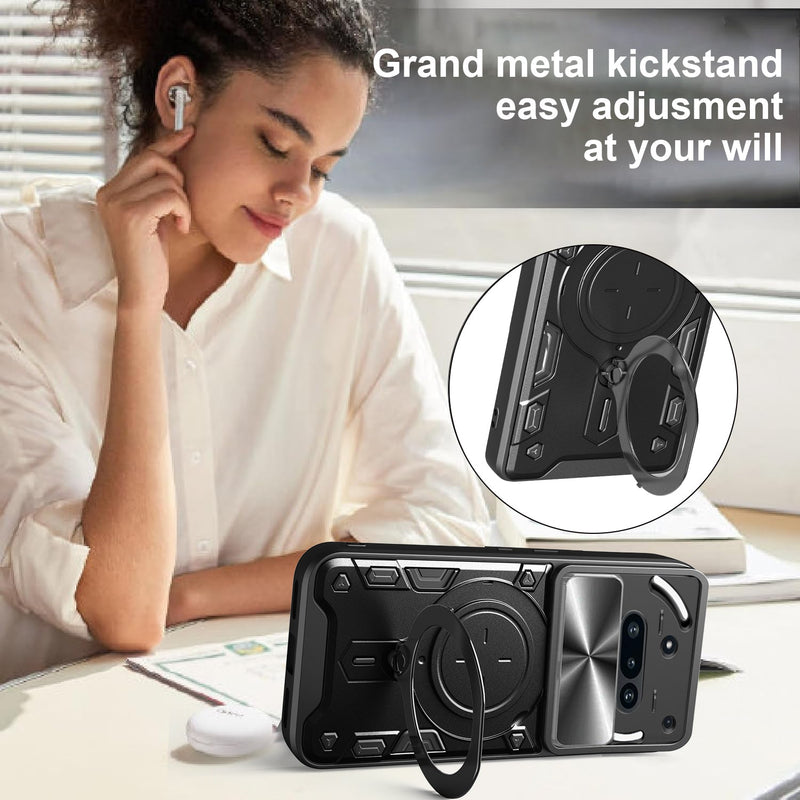 Nothing Phone (3a) Ring Kickstand Case w/ Camera Cover [Purple]