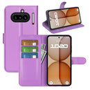 Wallet Case for Nothing Phone (4a) – PU Leather Flip Cover with Card Holder & Stand [Purple]