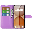 Wallet Case for Nothing Phone (4a) – PU Leather Flip Cover with Card Holder & Stand [Purple]