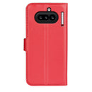 Wallet Case for Nothing Phone (4a) – PU Leather Flip Cover with Card Holder & Stand [Red]