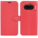 Wallet Case for Nothing Phone (4a) – PU Leather Flip Cover with Card Holder & Stand [Red]