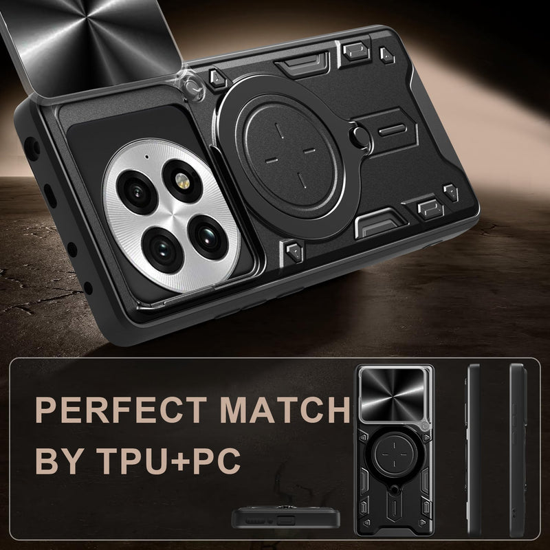 OnePlus 13 Ring Kickstand Case w/ Camera Cover [Black]