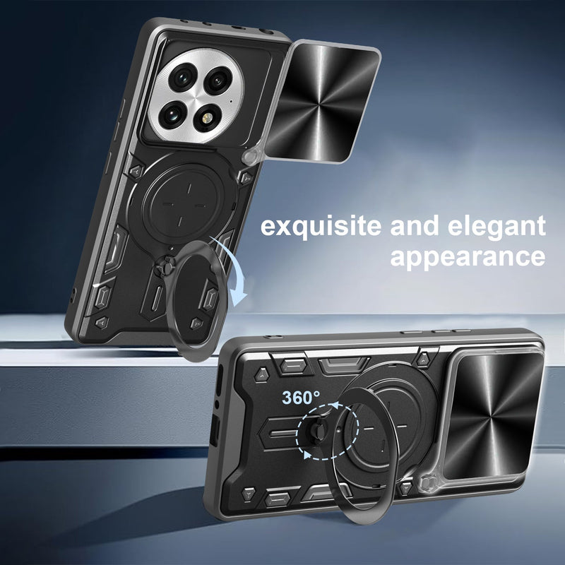 OnePlus 13 Ring Kickstand Case w/ Camera Cover [Black]