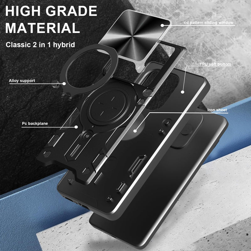 OnePlus 13 Ring Kickstand Case w/ Camera Cover [Purple]