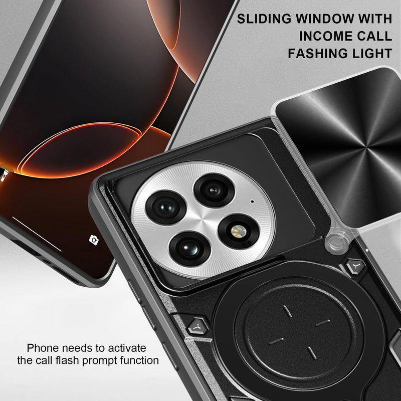 OnePlus 13 Ring Kickstand Case w/ Camera Cover [Black]