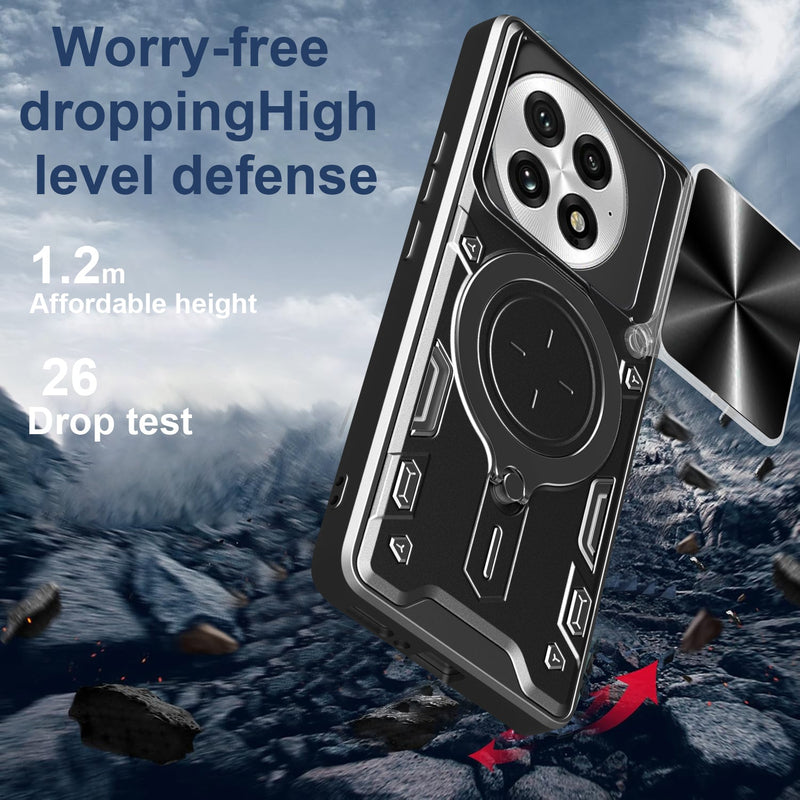 OnePlus 13 Ring Kickstand Case w/ Camera Cover [Rose Gold]