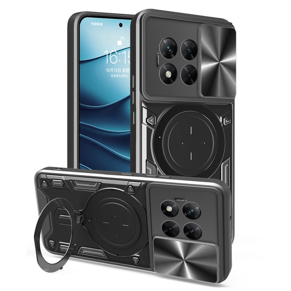 OnePlus 13R 5G  Ring Kickstand Case w/ Camera Cover [Black]