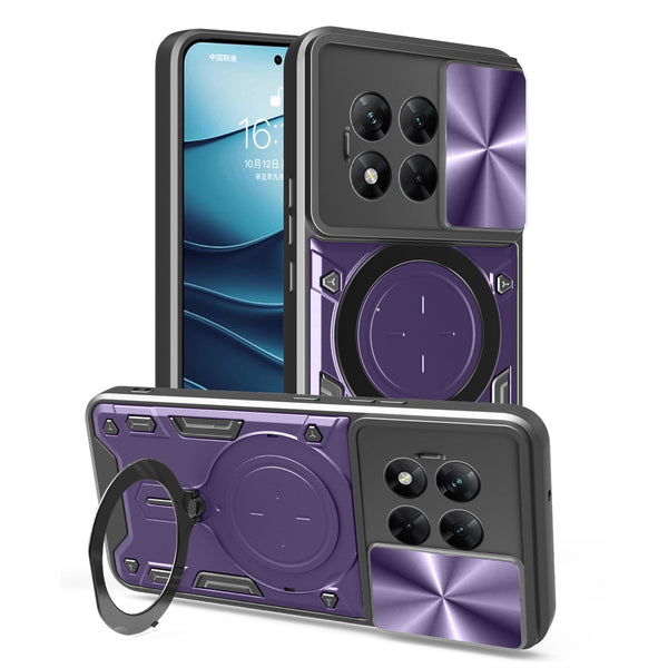 OnePlus 13R 5G  Ring Kickstand Case w/ Camera Cover [Purple]