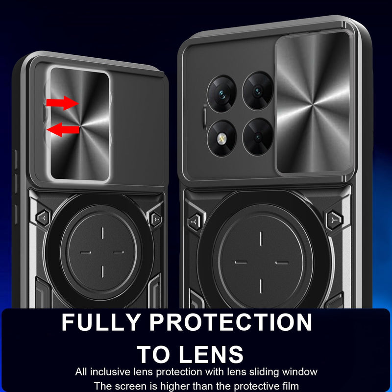 OnePlus 13R 5G  Ring Kickstand Case w/ Camera Cover [Black]