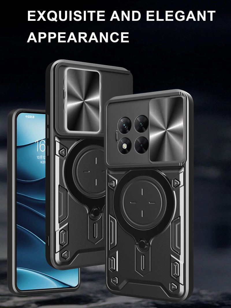 OnePlus 13R 5G  Ring Kickstand Case w/ Camera Cover [Black]