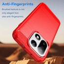 OnePlus 15 Carbon Fibre TPU Case Slim Shockproof Cover Red