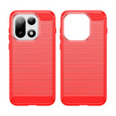 OnePlus 15 Carbon Fibre TPU Case Slim Shockproof Cover Red