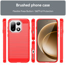 OnePlus 15 Carbon Fibre TPU Case Slim Shockproof Cover Red