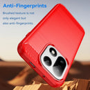 OnePlus 15 Carbon Fibre TPU Case Slim Shockproof Cover Red 2