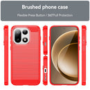 OnePlus 15 Carbon Fibre TPU Case Slim Shockproof Cover Red 8