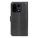 Wallet Case for OnePlus 15 – PU Leather Flip Cover with Card Holder & Stand [Black]