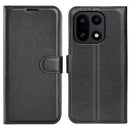 Wallet Case for OnePlus 15 – PU Leather Flip Cover with Card Holder & Stand [Black]