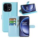 Wallet Case for OnePlus 15 – PU Leather Flip Cover with Card Holder & Stand [LightBlue]