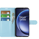 Wallet Case for OnePlus 15 – PU Leather Flip Cover with Card Holder & Stand [LightBlue]