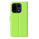 Wallet Case for OnePlus 15 – PU Leather Flip Cover with Card Holder & Stand [Green]
