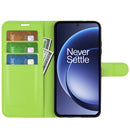 Wallet Case for OnePlus 15 – PU Leather Flip Cover with Card Holder & Stand [Green]