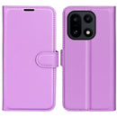 Wallet Case for OnePlus 15 – PU Leather Flip Cover with Card Holder & Stand [Purple]