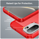 OnePlus 15R Carbon Fibre TPU Case Slim Shockproof Cover Red