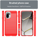 OnePlus 15R Carbon Fibre TPU Case Slim Shockproof Cover Red