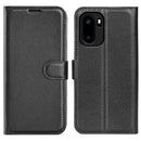 Wallet Case for OnePlus 15R – PU Leather Flip Cover with Card Holder & Stand [Black]
