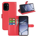 Wallet Case for OnePlus 15R – PU Leather Flip Cover with Card Holder & Stand [Red]