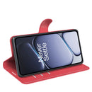 Wallet Case for OnePlus 15R – PU Leather Flip Cover with Card Holder & Stand [Red]