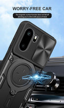 OnePlus 15R Ring Kickstand Case w/ Camera Cover [Red]