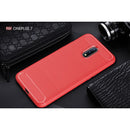 OnePlus 7 Carbon Fibre TPU Case Slim Shockproof Cover Red 2