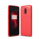 OnePlus 7 Carbon Fibre TPU Case Slim Shockproof Cover Red 1
