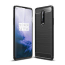 OnePlus 8 Carbon Fibre TPU Case Slim Shockproof Cover Black