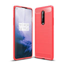 OnePlus 8 Carbon Fibre TPU Case Slim Shockproof Cover Red 1