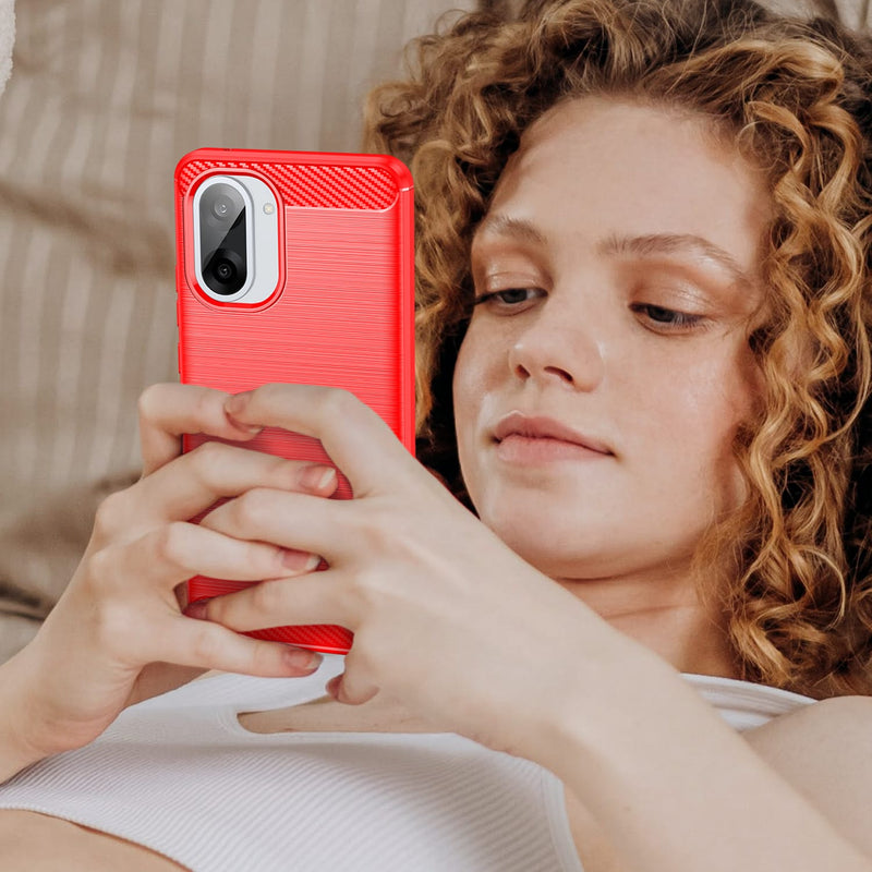 OnePlus Nord CE5 Carbon Fibre Brushed Case [Red]