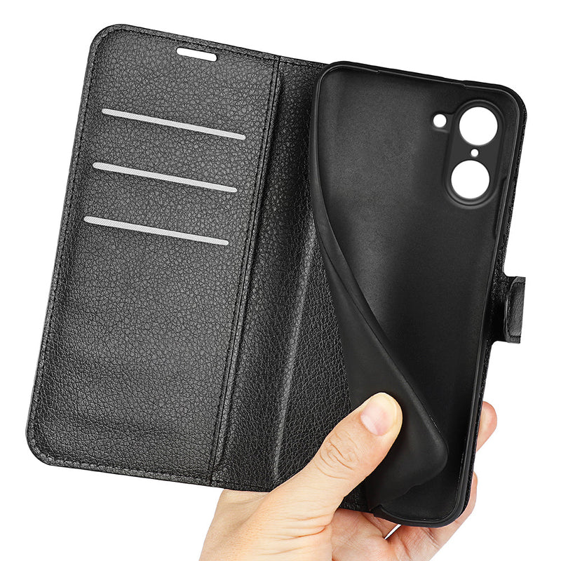 OnePlus Nord CE5 PU Wallet Case [Black]