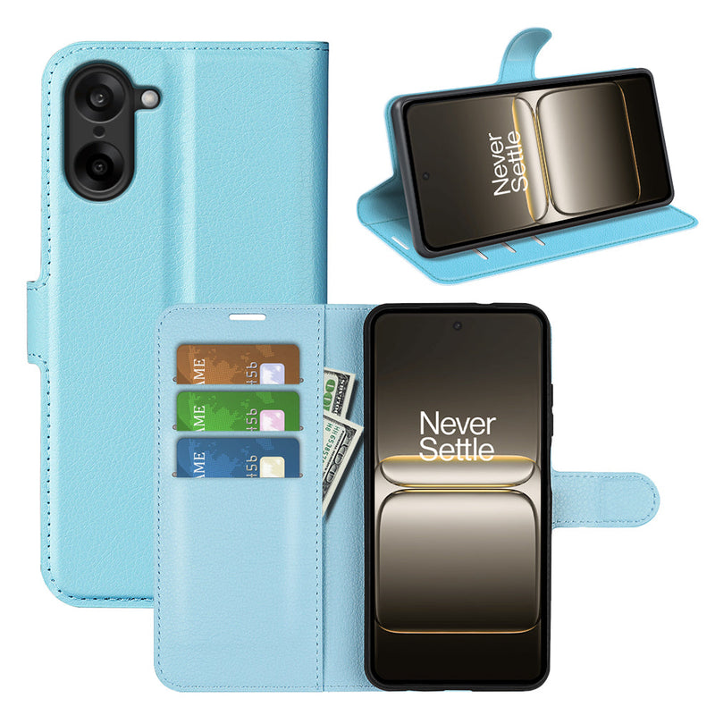 OnePlus Nord CE5 PU Wallet Case [LightBlue]