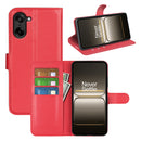 OnePlus Nord CE5 PU Wallet Case [Red]