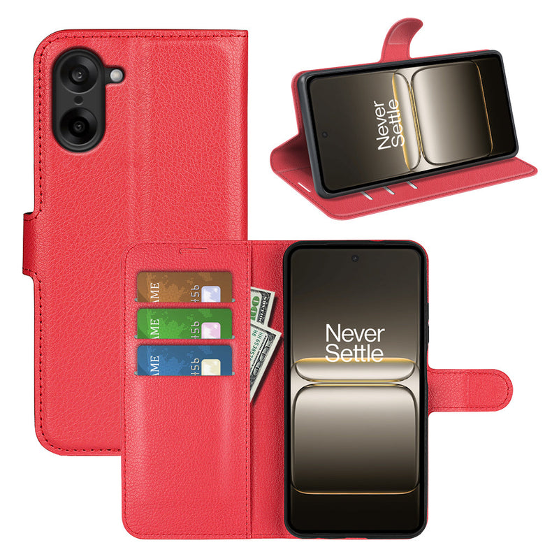 OnePlus Nord CE5 PU Wallet Case [Red]