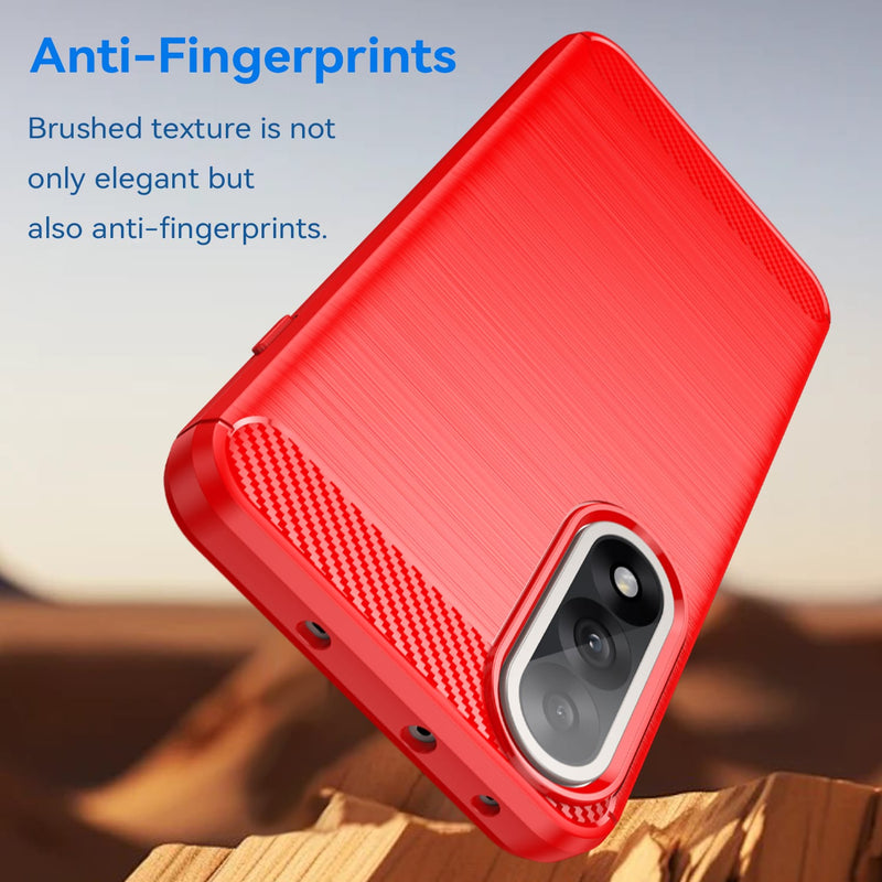OnePlus Nord 5 Carbon Fibre Brushed Case [Red]